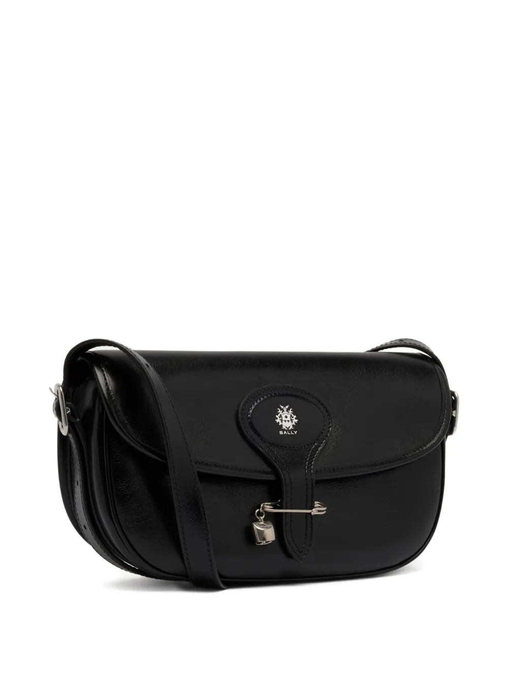 Bally Logo-plaque Crossbody Bag In Black