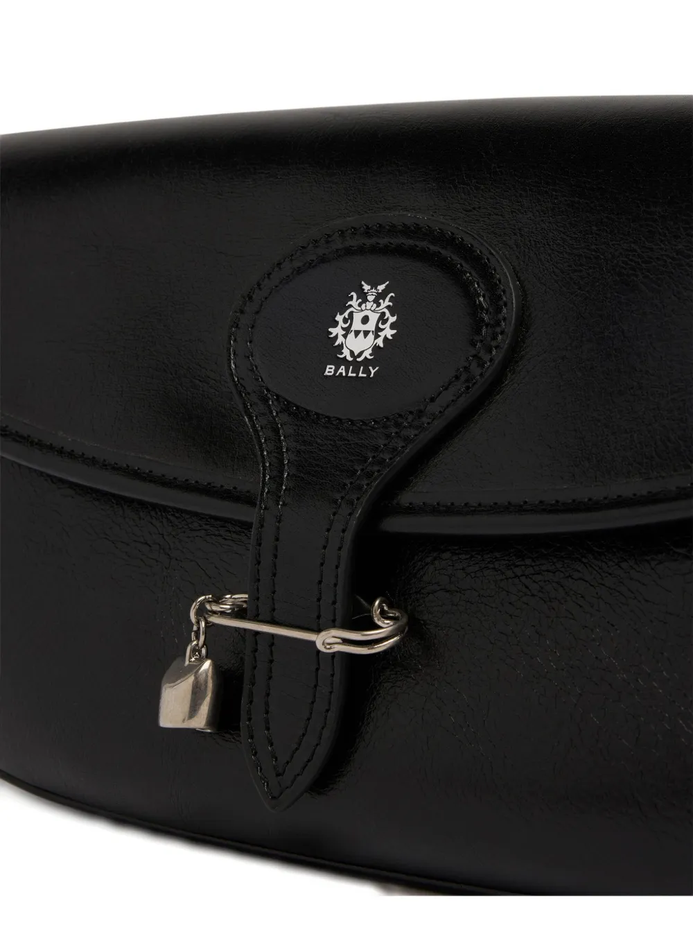 Bally Logo-plaque Crossbody Bag In Black