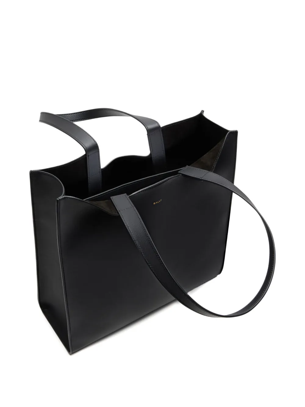 Bally Easy Leather Shoulder Bag In Black