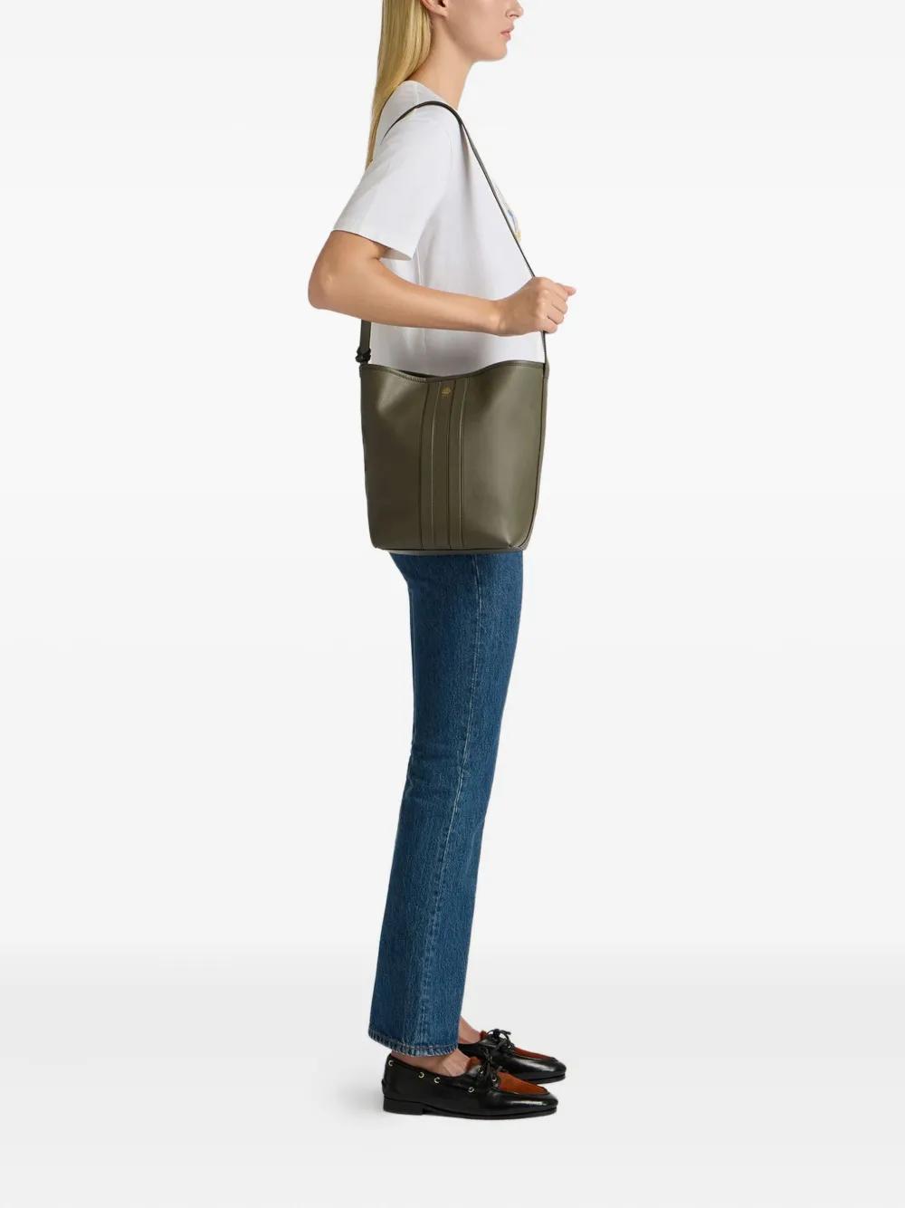 Bally Beckett leren crossbodytas Groen