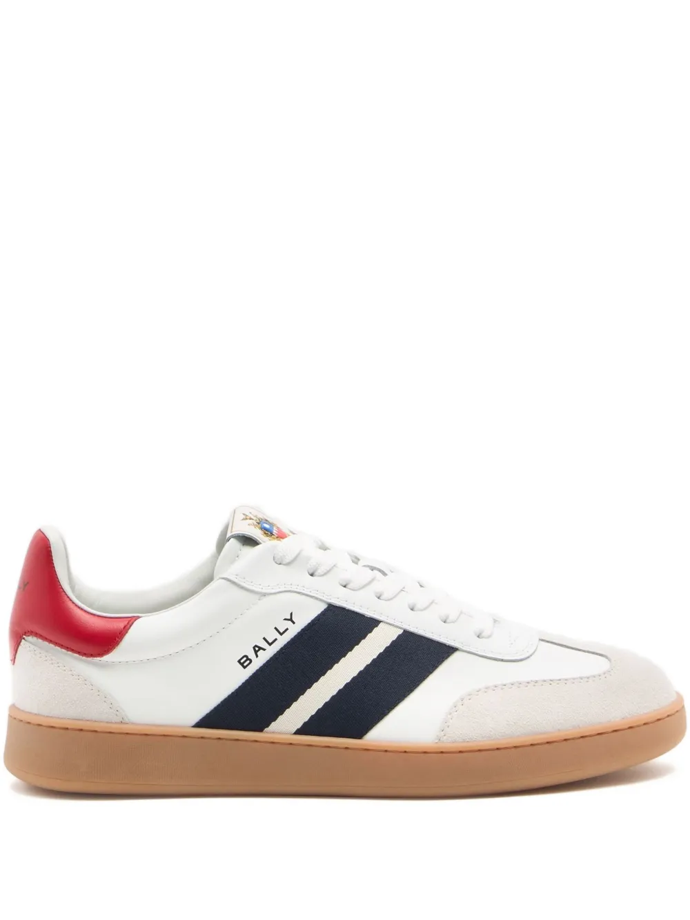 Bally Retro Crest striped leather sneakers - ホワイト Bally Retro Crest striped leather sneakers - ホワイト