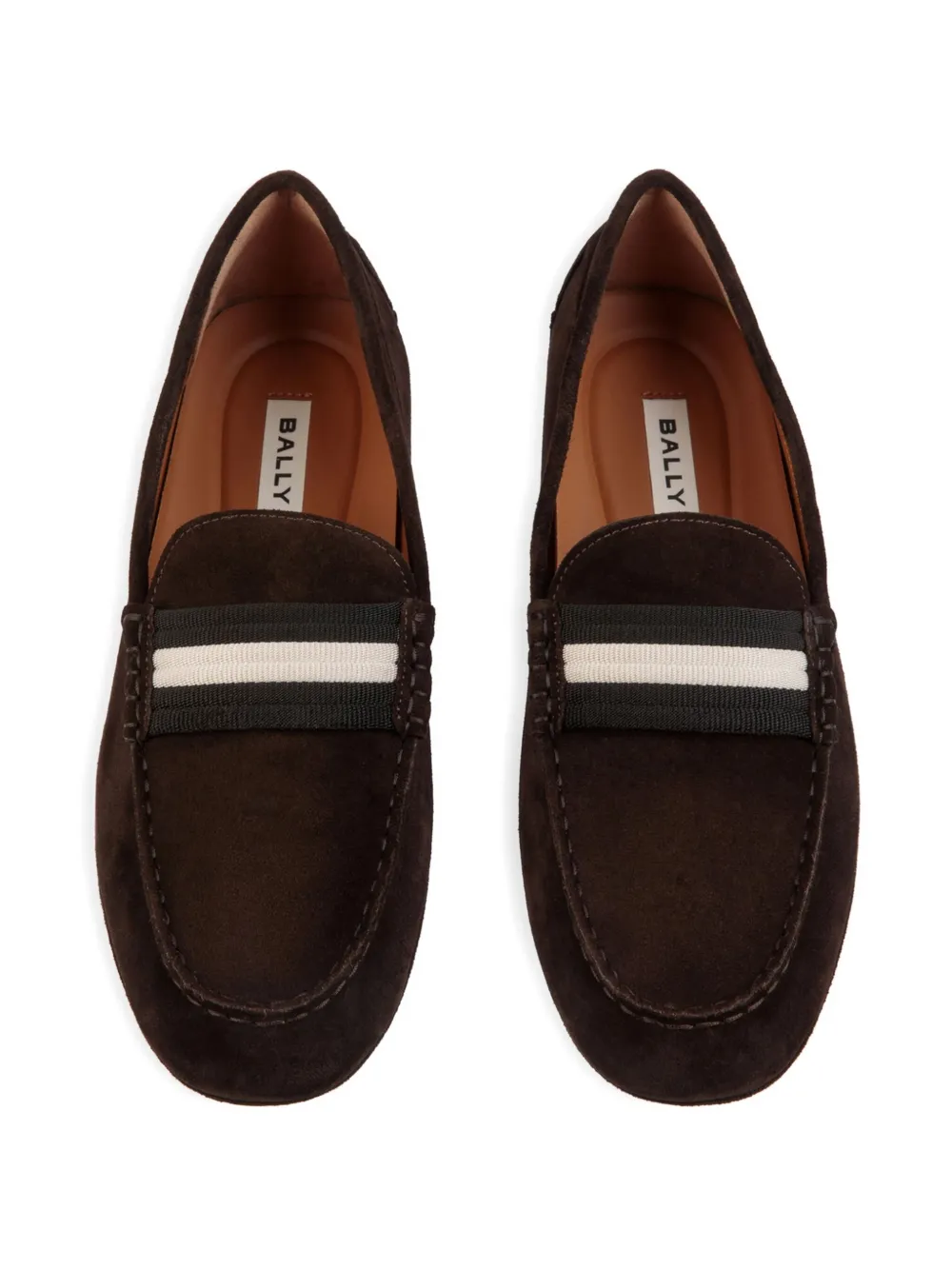 Bally Kerbs gestreepte loafers Bruin