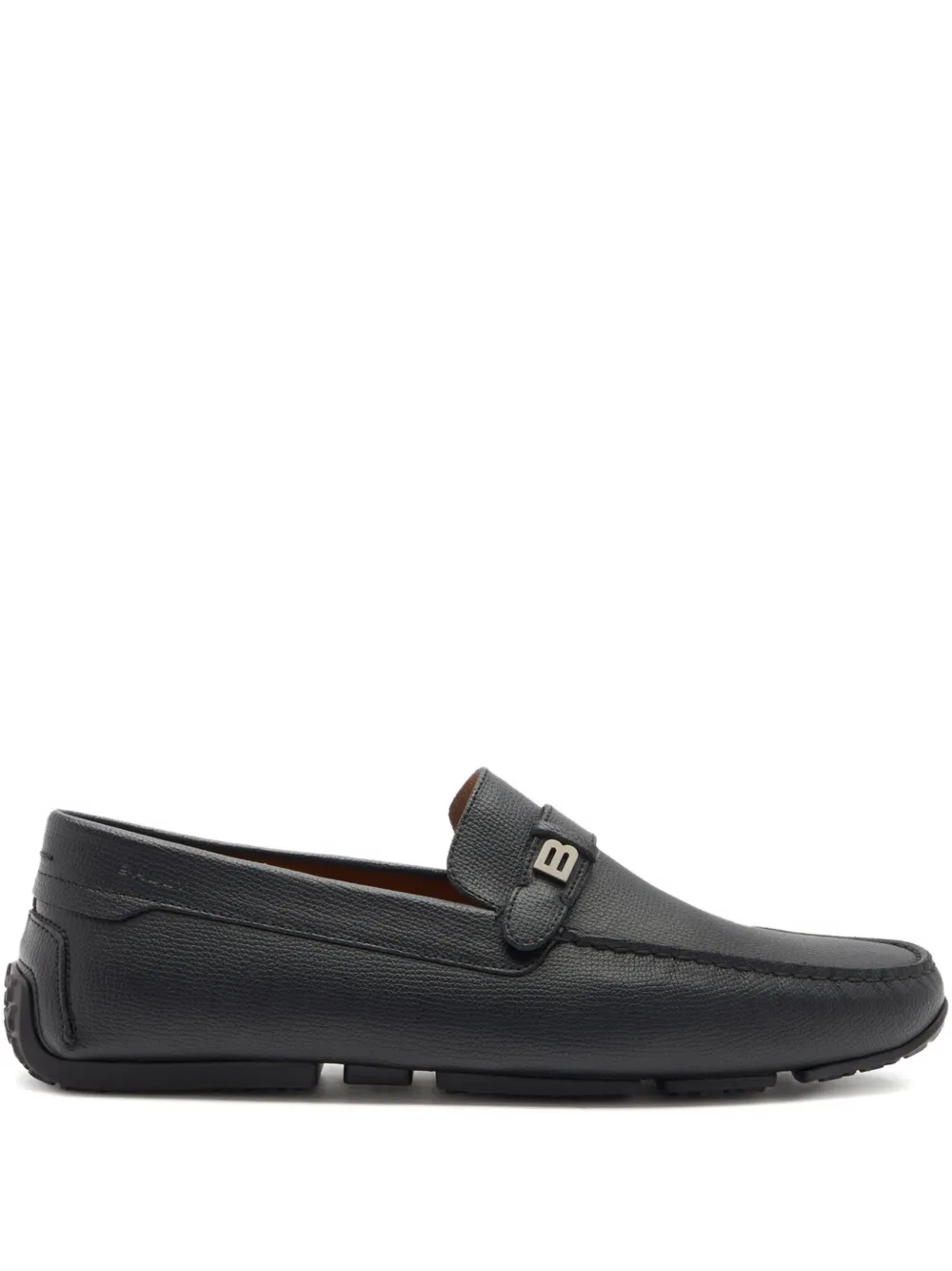 Bally Pilot bewerkte leren loafers Zwart