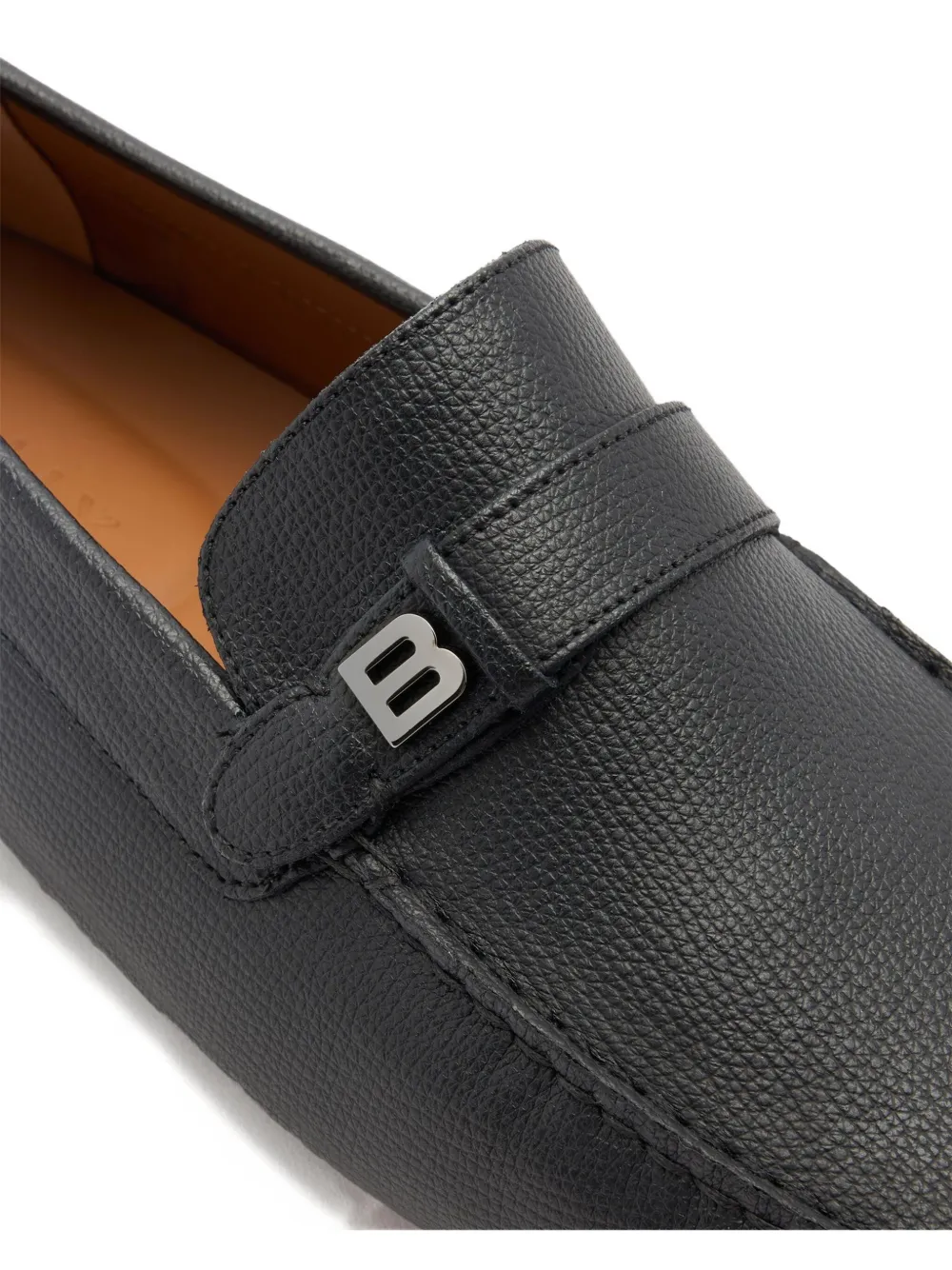Bally Pilot bewerkte leren loafers Zwart