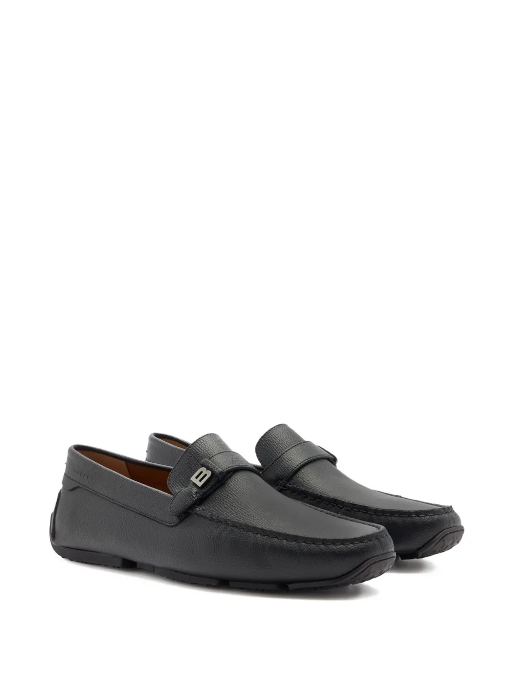 Bally Pilot bewerkte leren loafers - Zwart