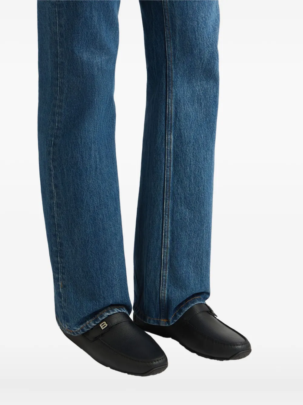 Bally Pilot bewerkte leren loafers Zwart