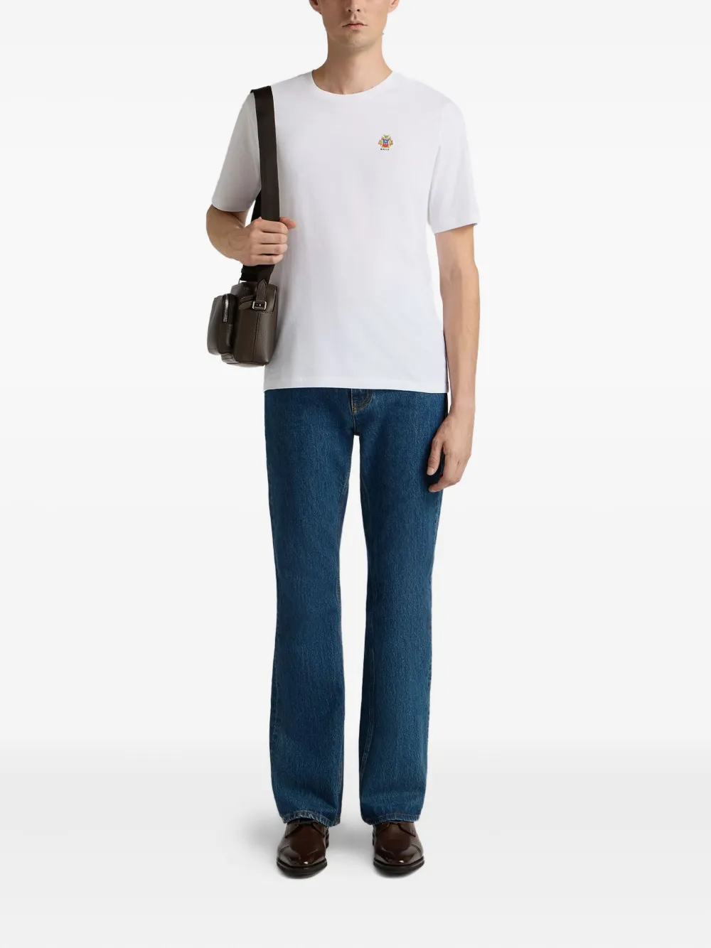 Bally T-shirt met wapenschildprint - Wit