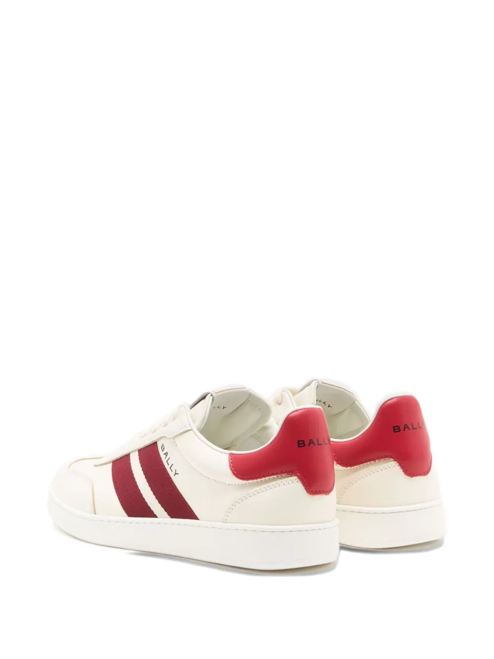 Bally Retro Crest gestreepte leren sneakers Wit