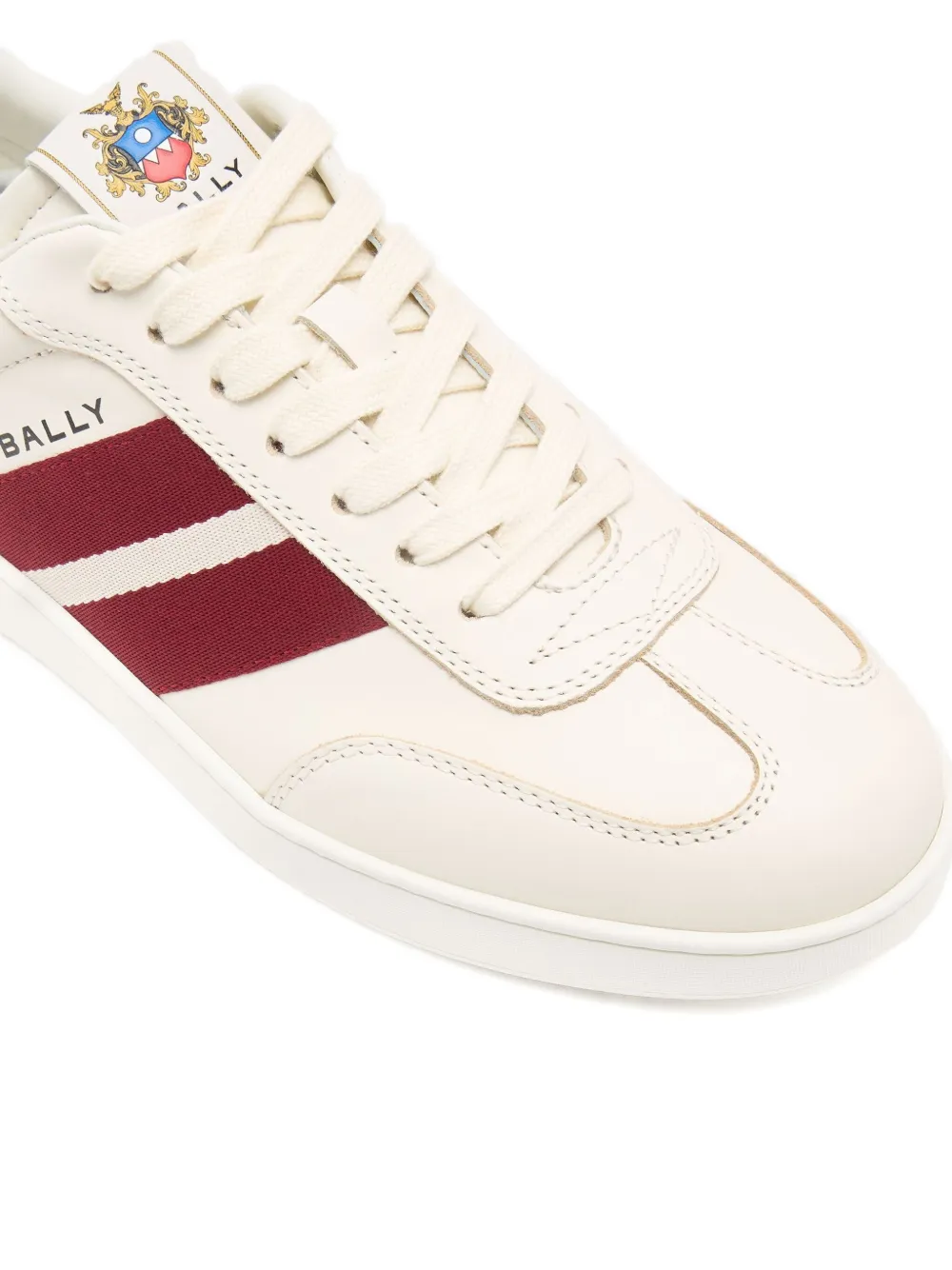Bally Retro Crest gestreepte leren sneakers Wit
