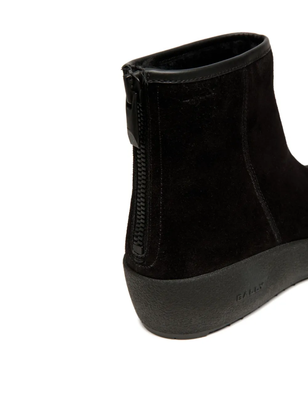 Bally Suède enkellaarzen met rits Zwart