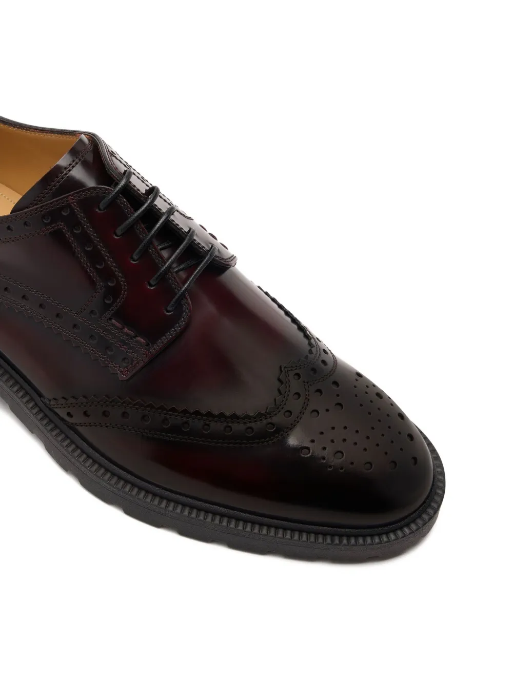 Bally Eduard brogue leren derby schoenen Rood