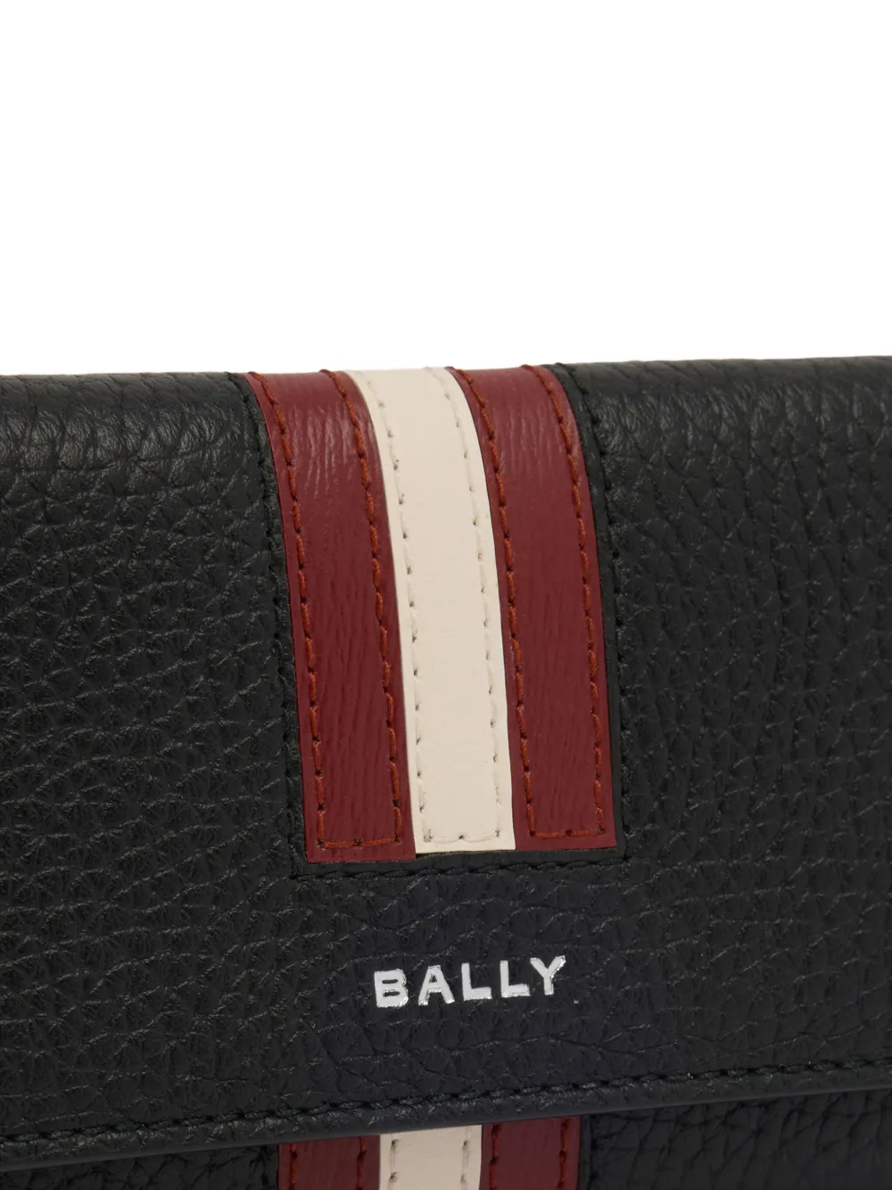 Bally Sleutelhanger van bewerkt leer Zwart