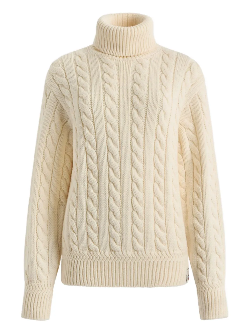 Bally cable-knit turtleneck sweater - ニュートラル Bally cable-knit turtleneck sweater - ニュートラル