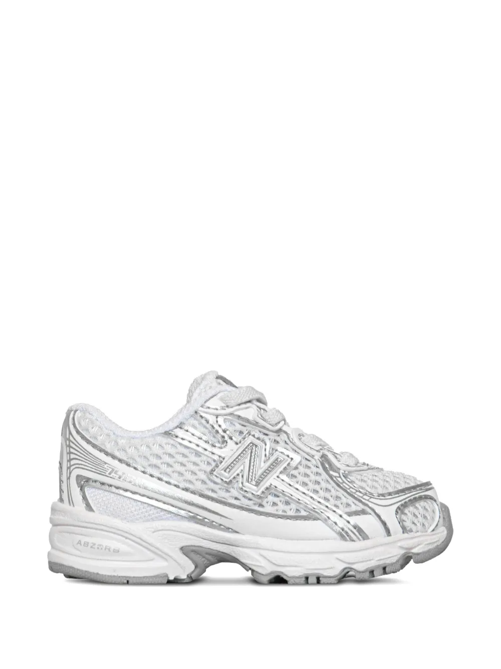 New Balance Kids 740 Bungee Lace TD "White Silver" sneakers Wit