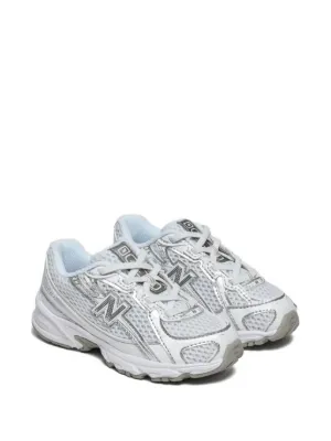 New Balance Kids 740 Bungee Lace TD "White/Silver" sneakers