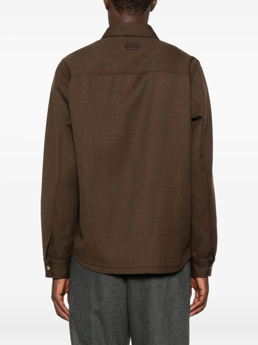 Jacob Cohen Buttoned Flap-pocket Shirt Jacket In Brown