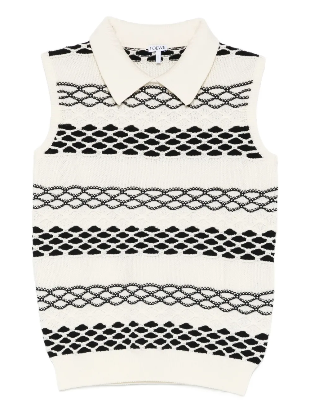 LOEWE スプレッドカラー トップ - ホワイト