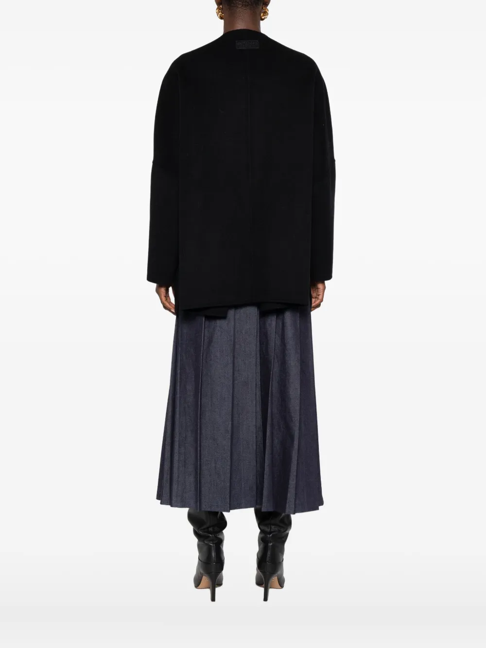 Ermanno Firenze Attached-scarf Jacket In Black