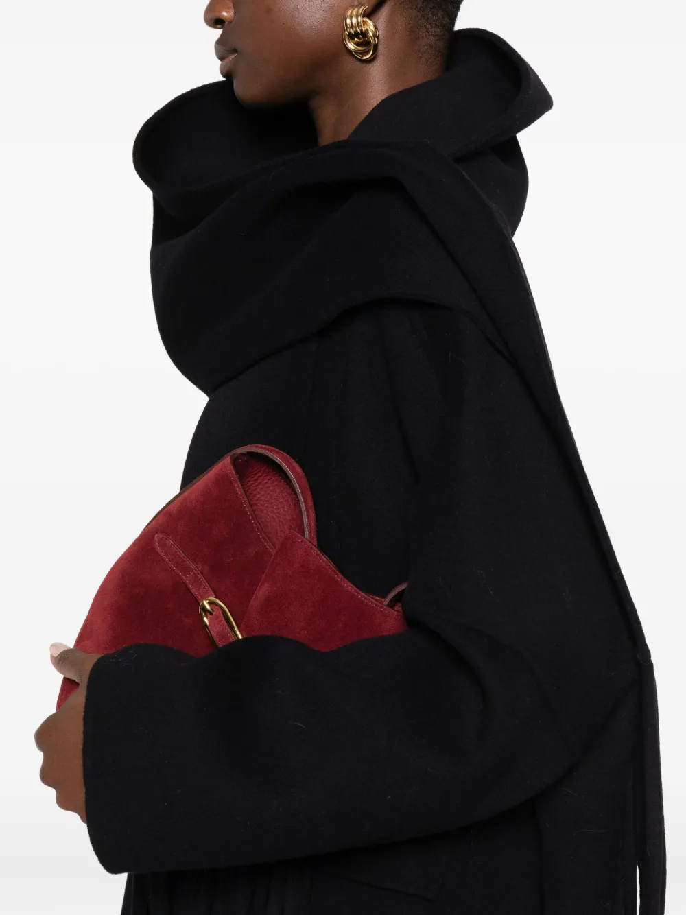 Ermanno Firenze Attached-scarf Jacket In Black