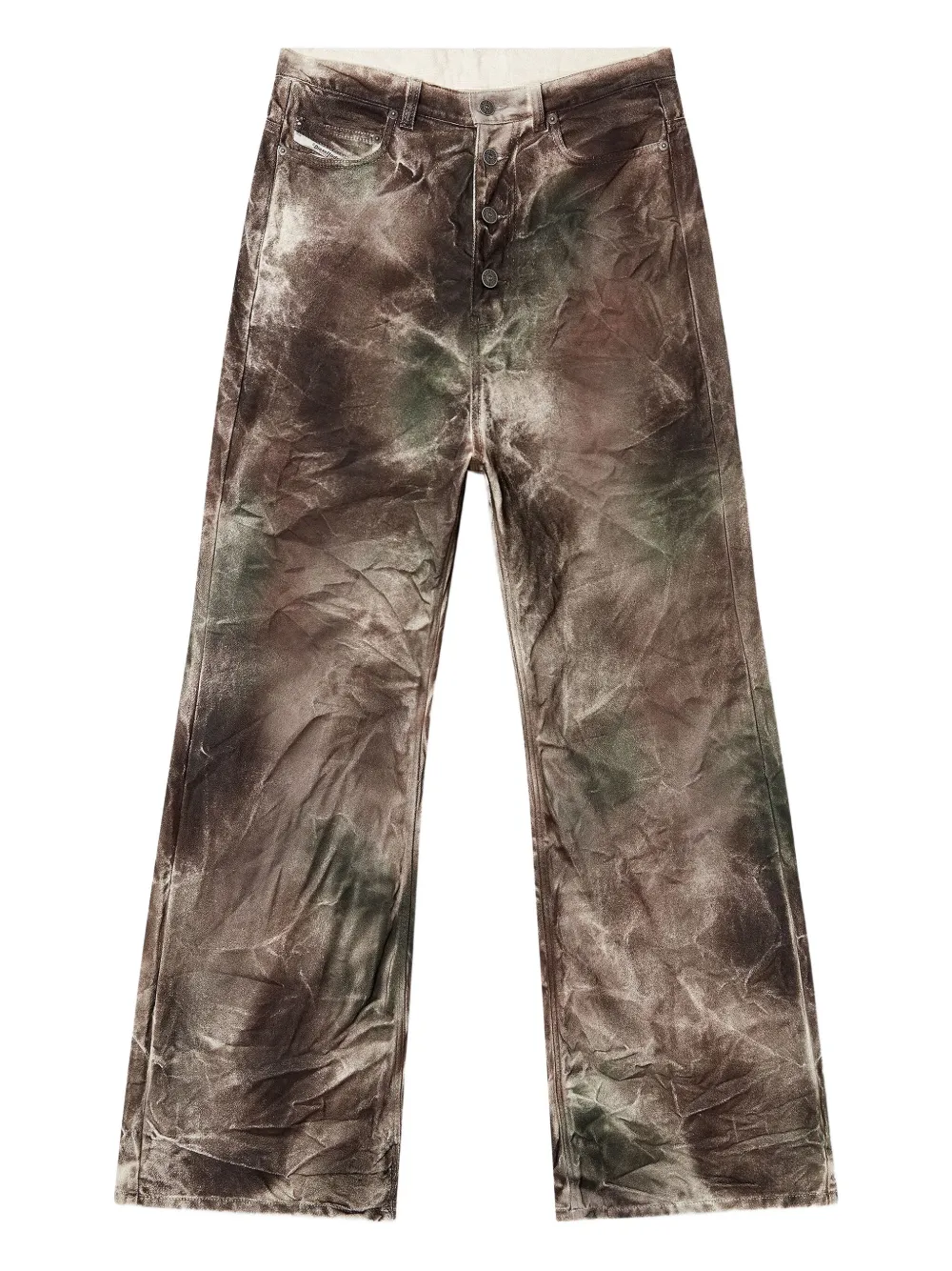Diesel X Thug Club High-waisted Straight-leg Trousers In Animal Print