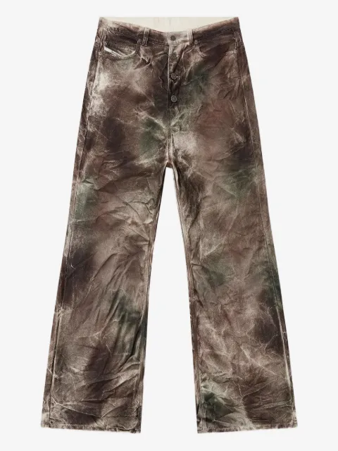 Diesel pants in crinkled camo canvas