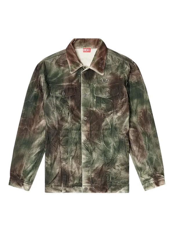 DIESEL ディーゼル 25SS x Thug Club J-THUG-JKT ジャケット P015770SPBU ブラウン/グリーン Diesel x Thug Club J-THUG-JKT ジャケット | ブラウン | FARFETCH JP