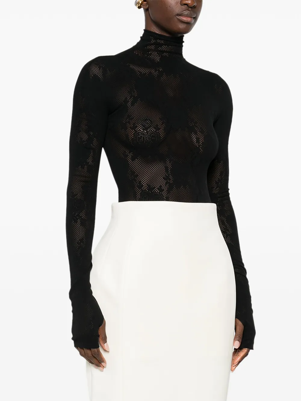 Les Filles d'Eva Body met lange mouwen Zwart