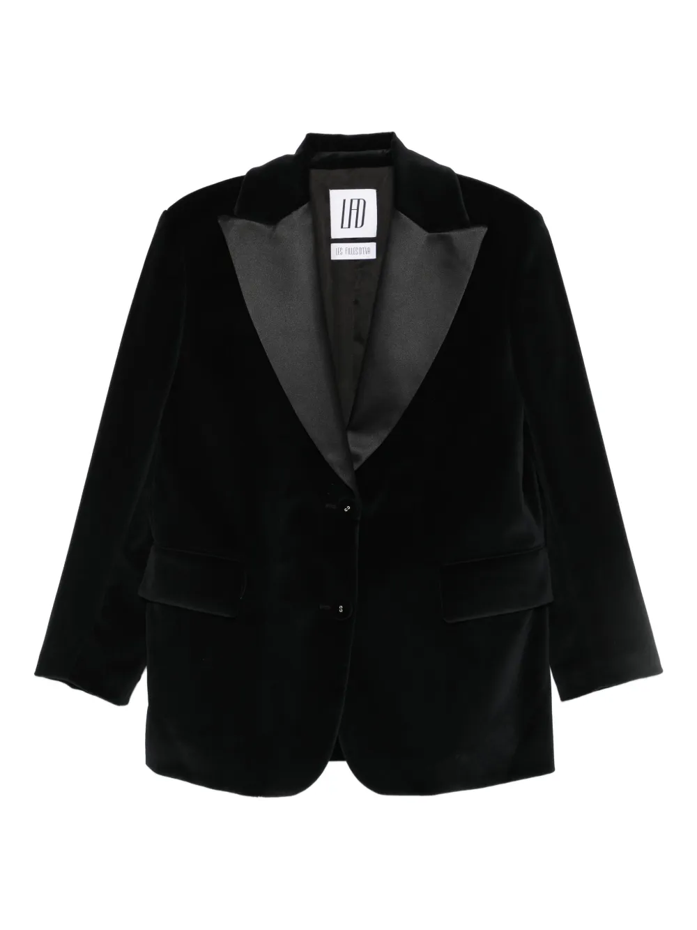 Les Filles d'Eva shawl-lapels pocketed blazer | Black | Image 1