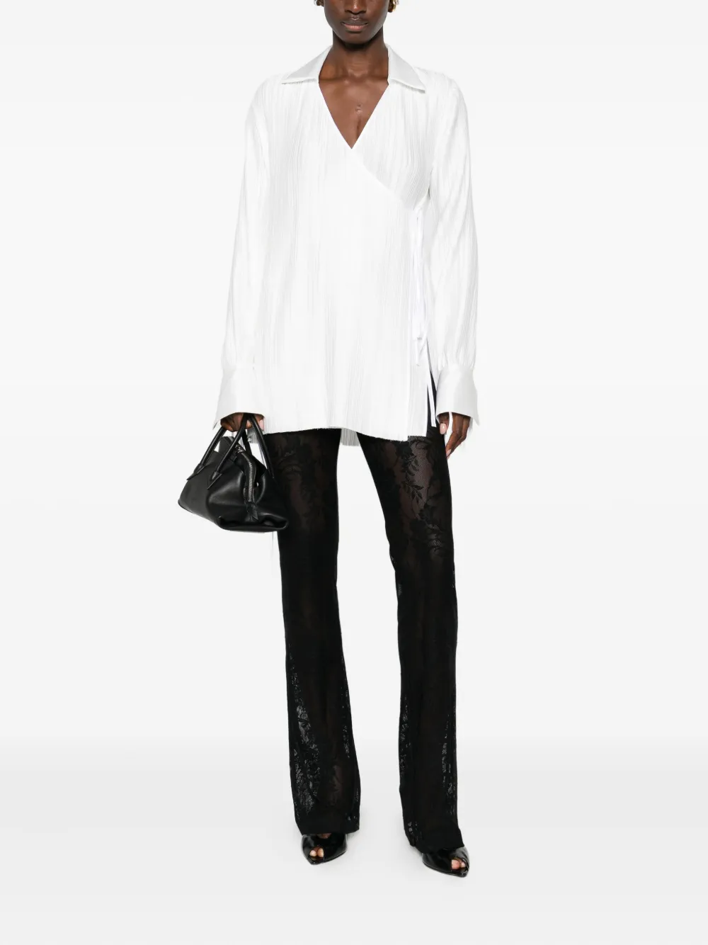 Les Filles d'Eva tie-detail blouse - Wit
