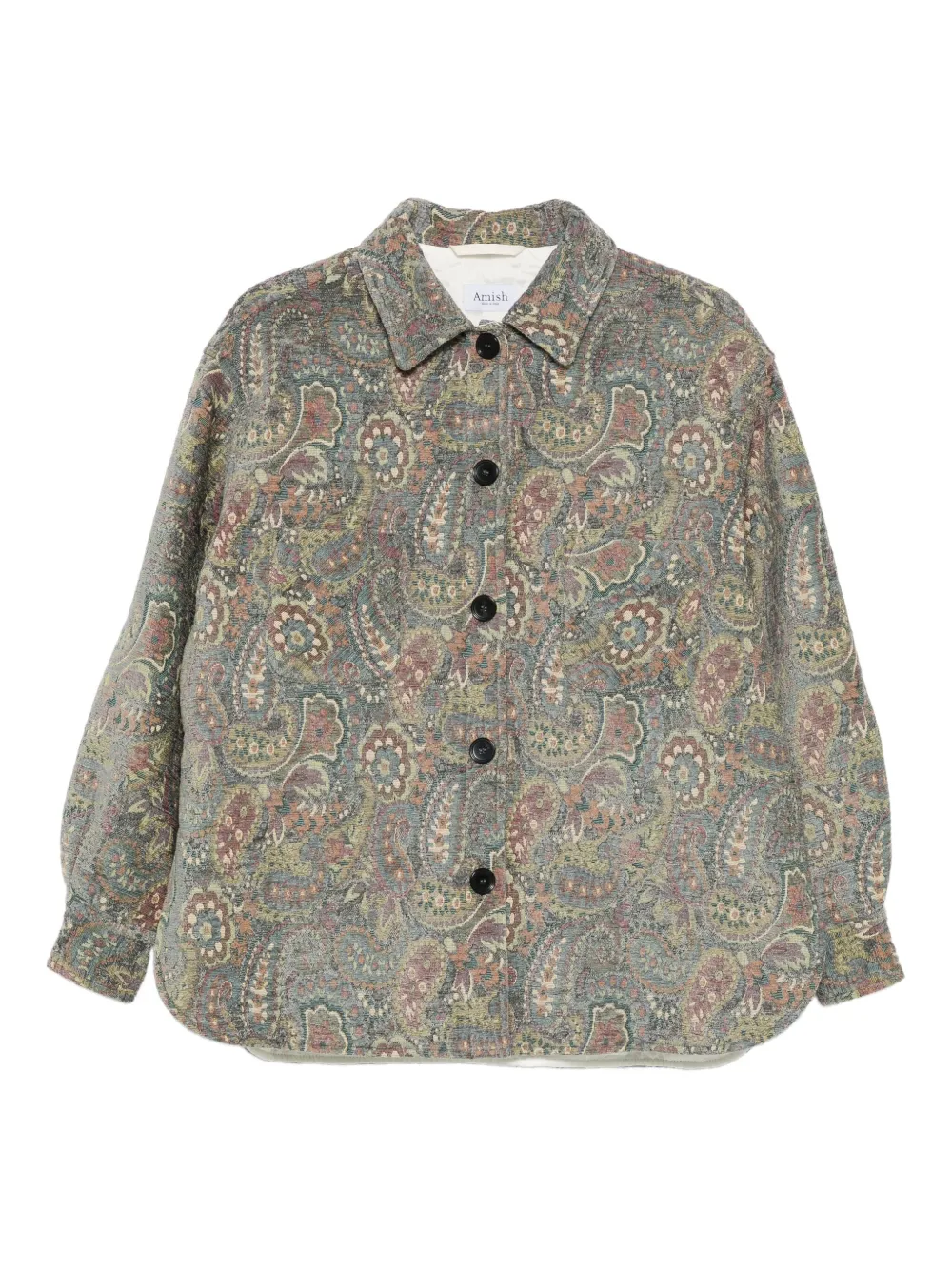 AMISH paisley-pattern buttoned jacket | Grey | Image 1