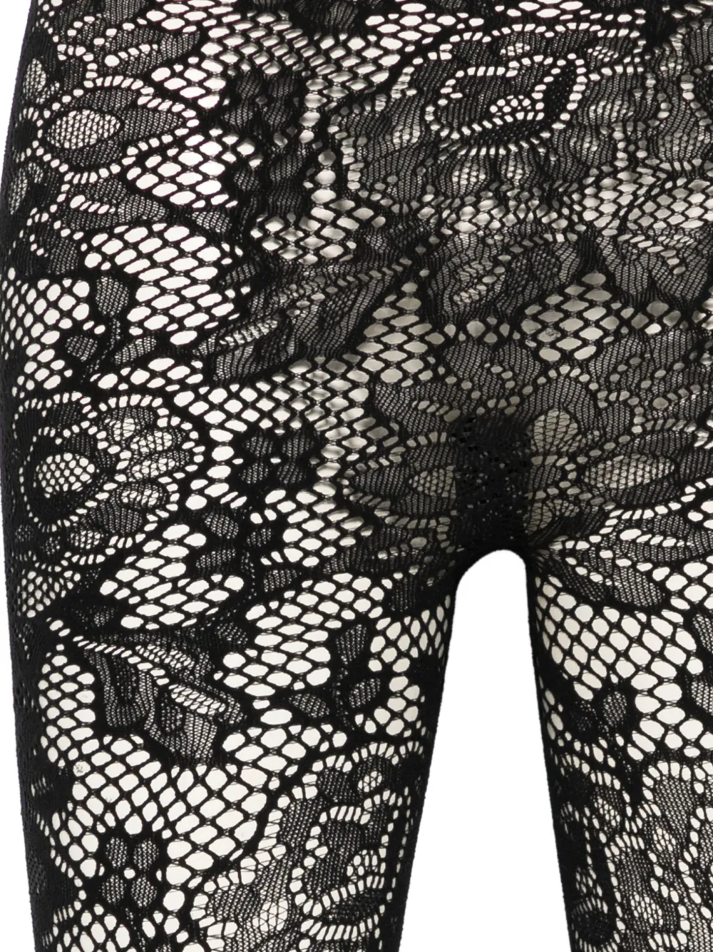 Les Filles D'eva Floral-lace Tights In Black
