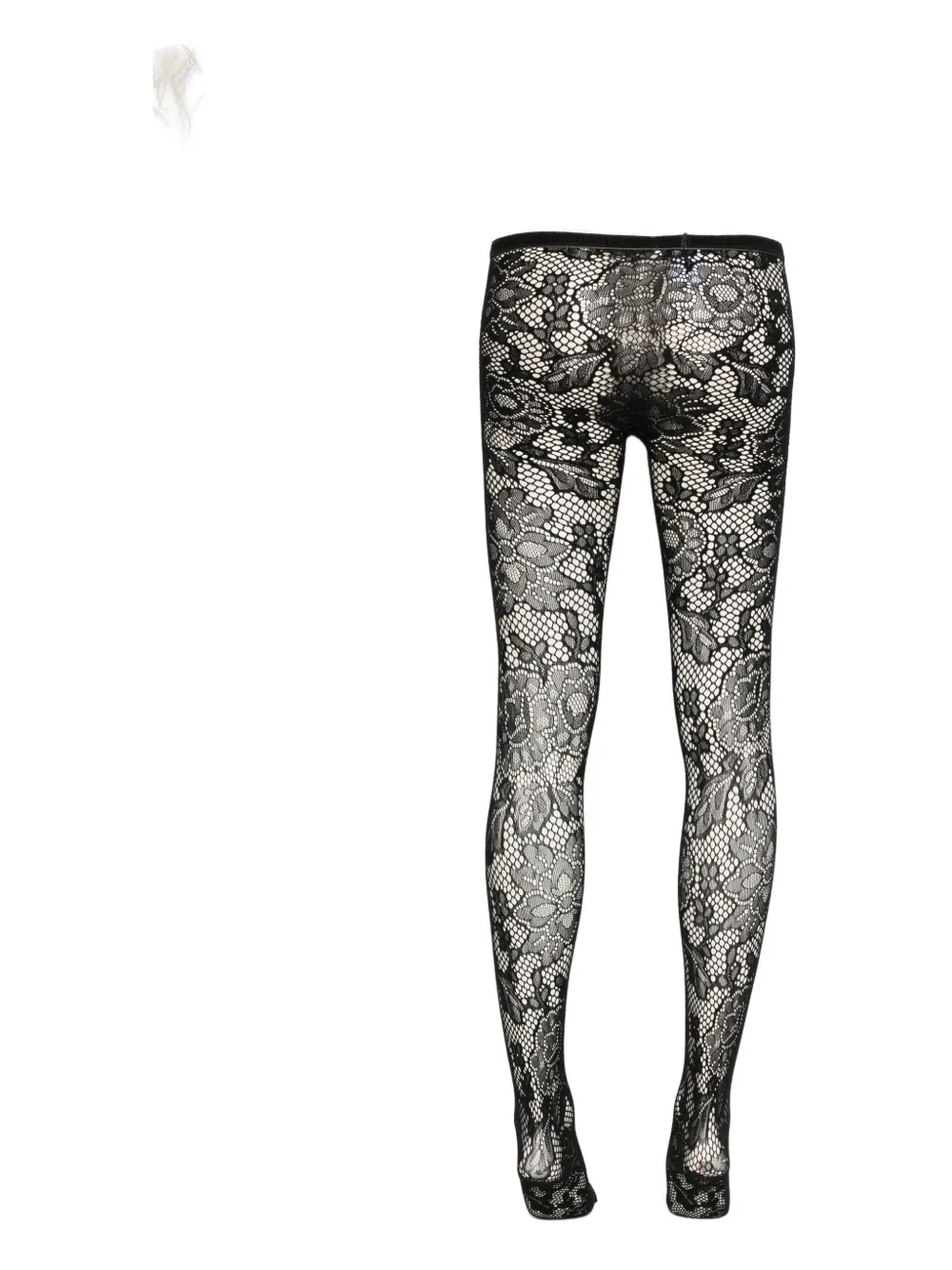 Les Filles D'eva Floral-lace Tights In Black