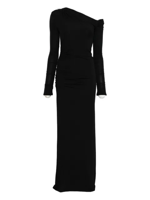 Les Filles d'Eva long-sleeved draped maxi evening dress