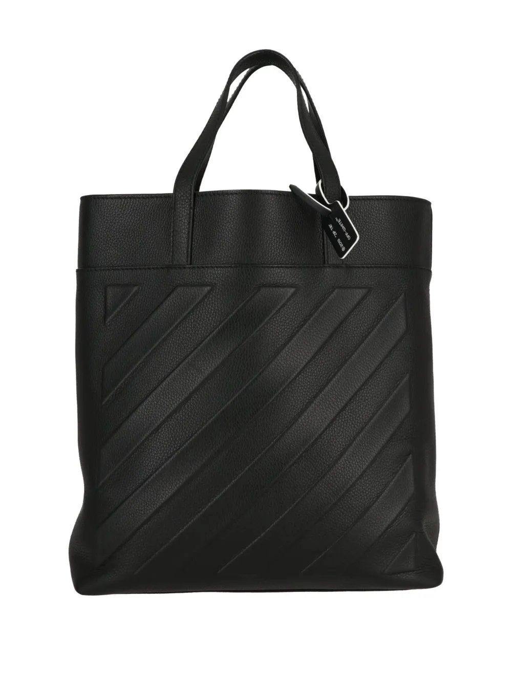 Off-White logo-embossed tote bag - ブラック Off-White logo-embossed tote bag - ブラック