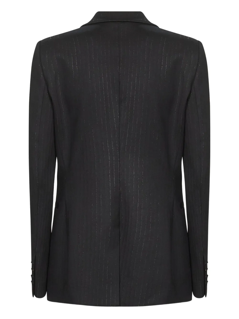 Pt Torino Pinstripe Double-breasted Blazer In Black