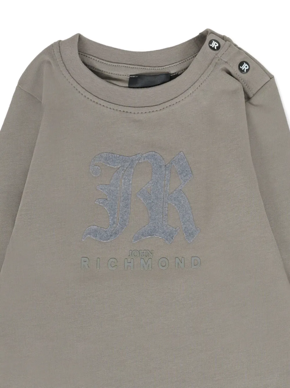John Richmond Junior T-shirt met lange mouwen en grafische print Grijs