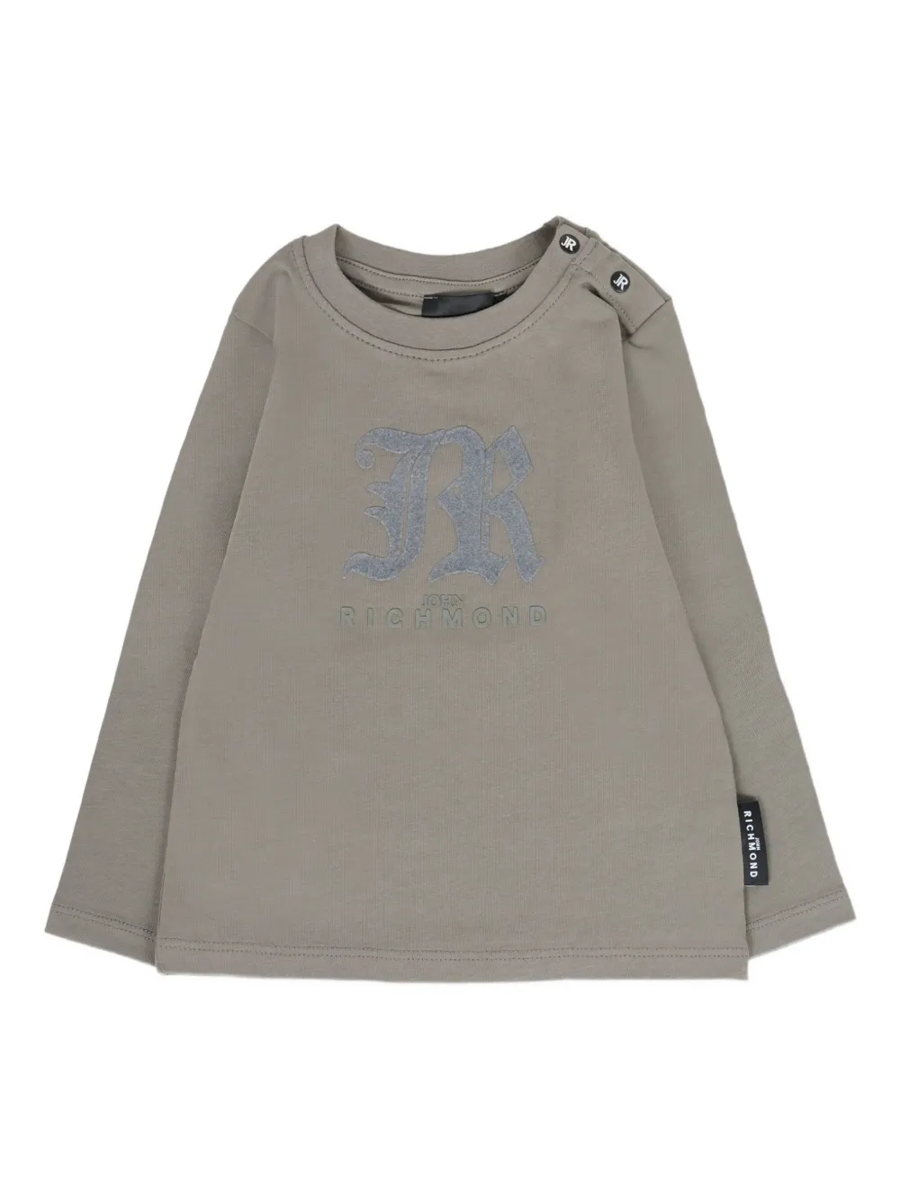 John Richmond Junior long-sleeve graphic T-shirt | Grey | Image 1