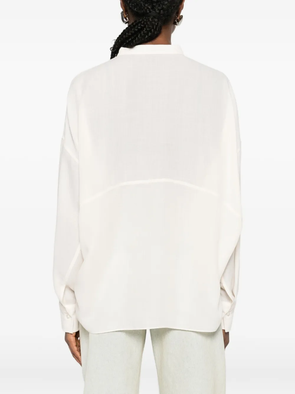 Brunello Cucinelli Silk Blouse In Neutral