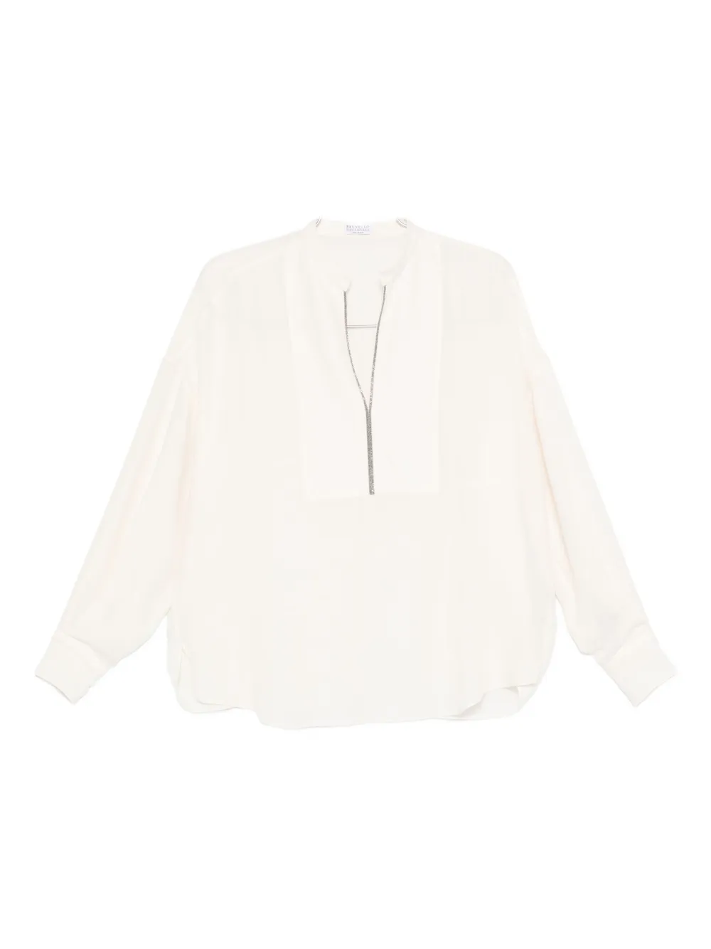 Brunello Cucinelli Blusa in seta - Bianco