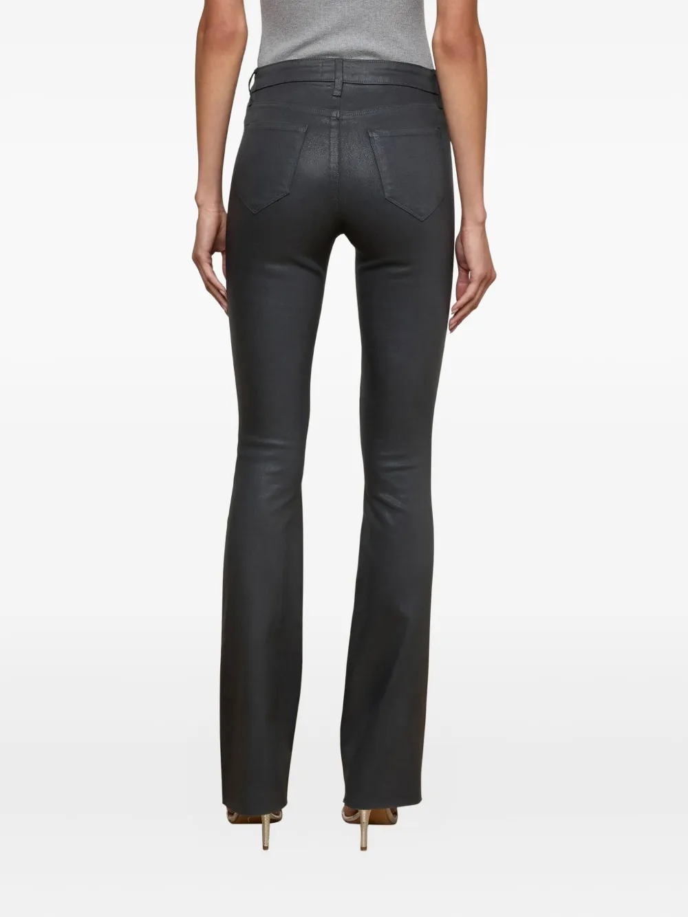 L'agence Ruth Coated Straight-leg Jean In Gold