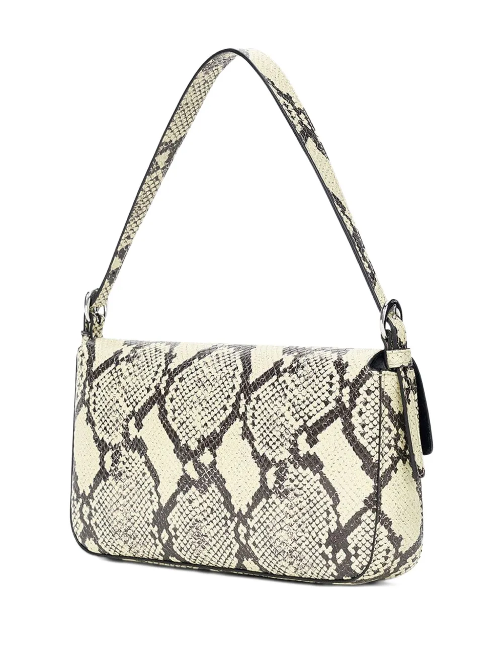 Staud Harlow Snake-print Shoulder Bag In Multi