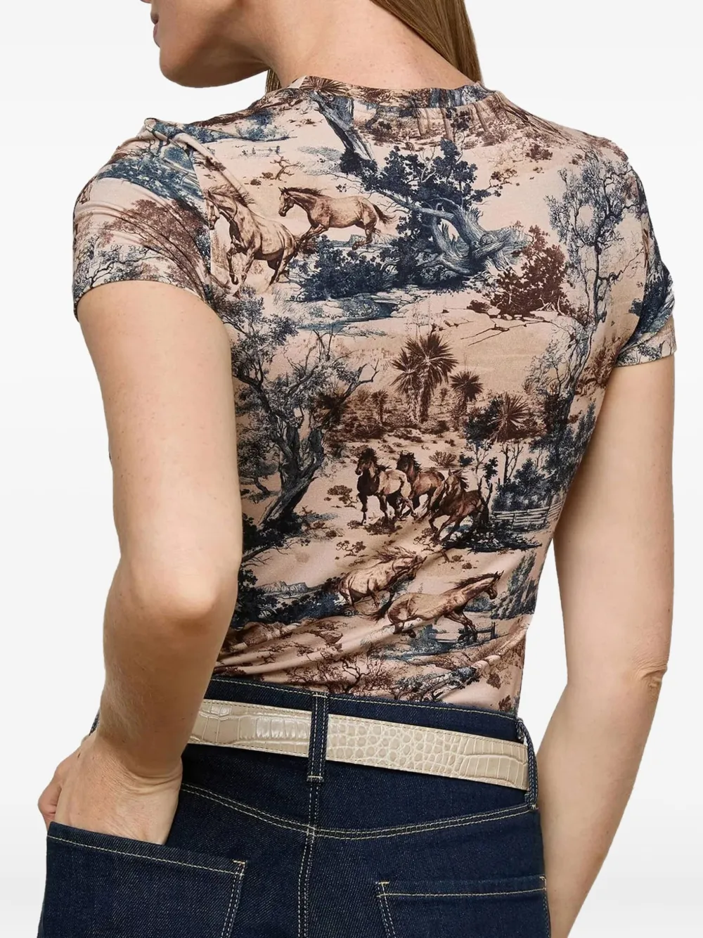 L'Agence Ressi T-shirt met ronde hals Bruin