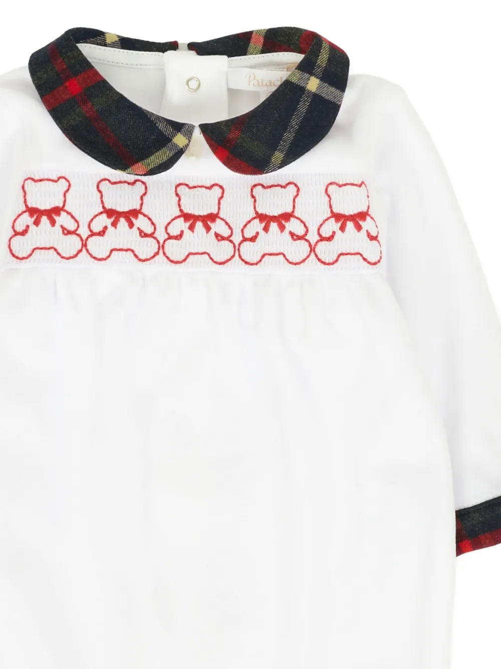 Patachou Embroidered Collared Babygrow In White
