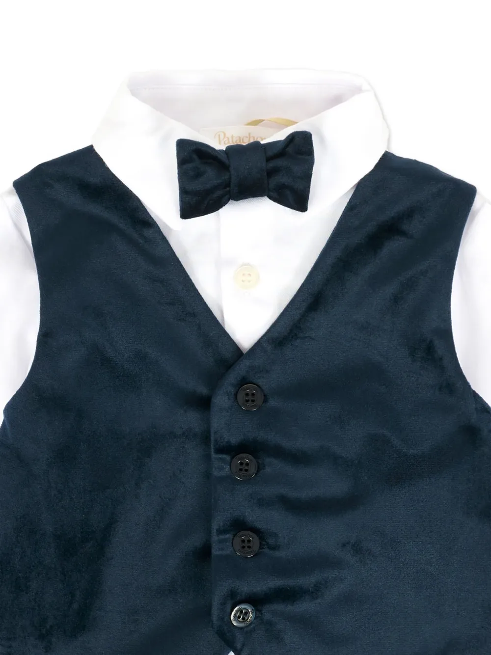 Patachou Shirt met strik en lange mouwen Blauw