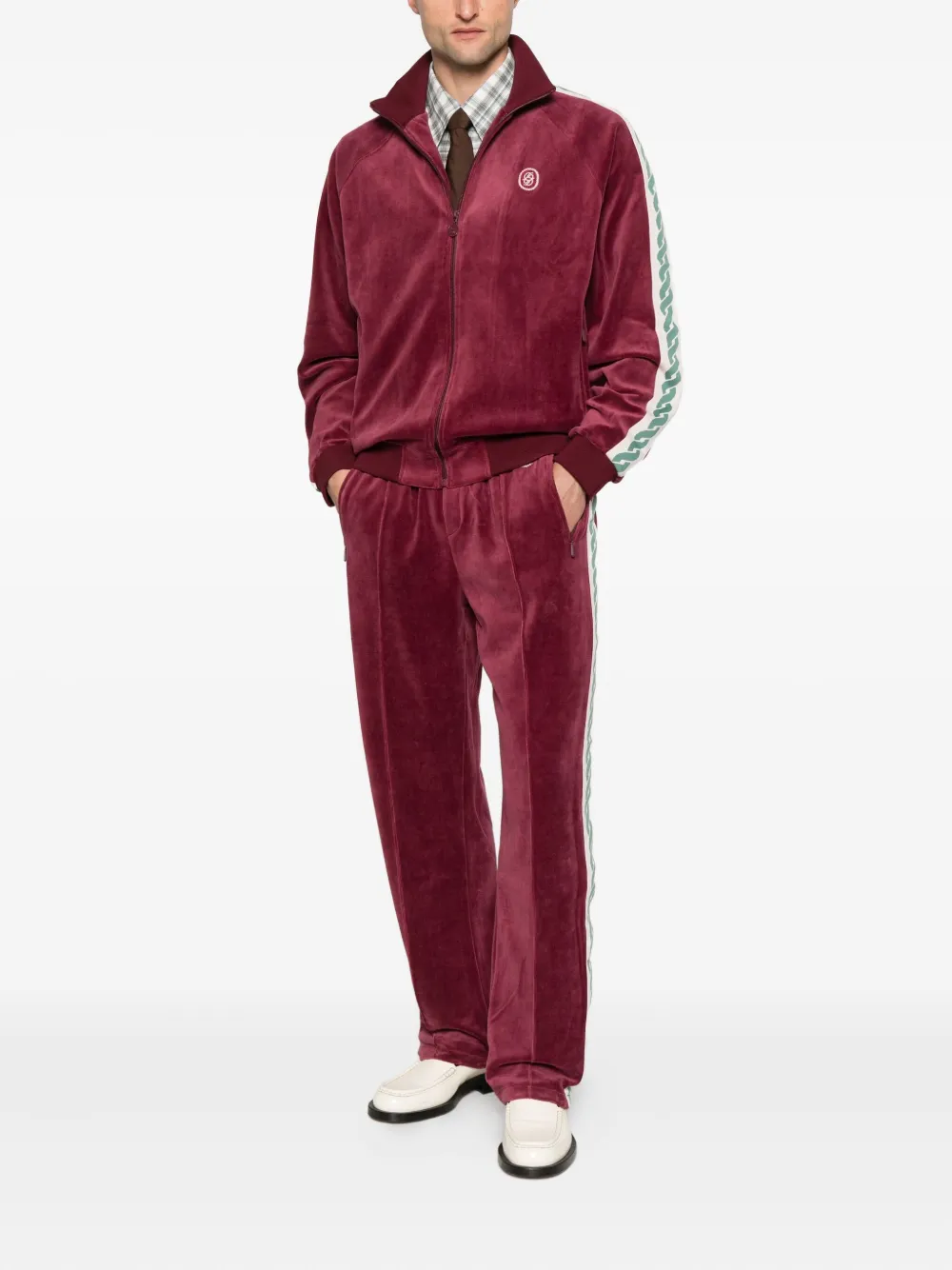 Drôle De Monsieur Fluwelen trainingsbroek - Rood