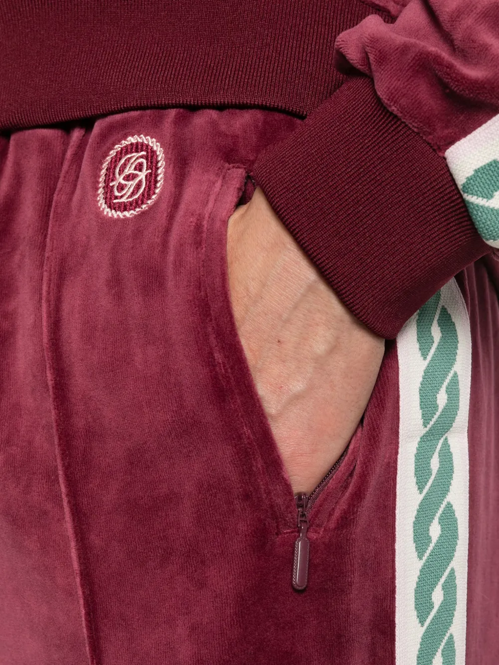 Drôle De Monsieur Fluwelen trainingsbroek Rood