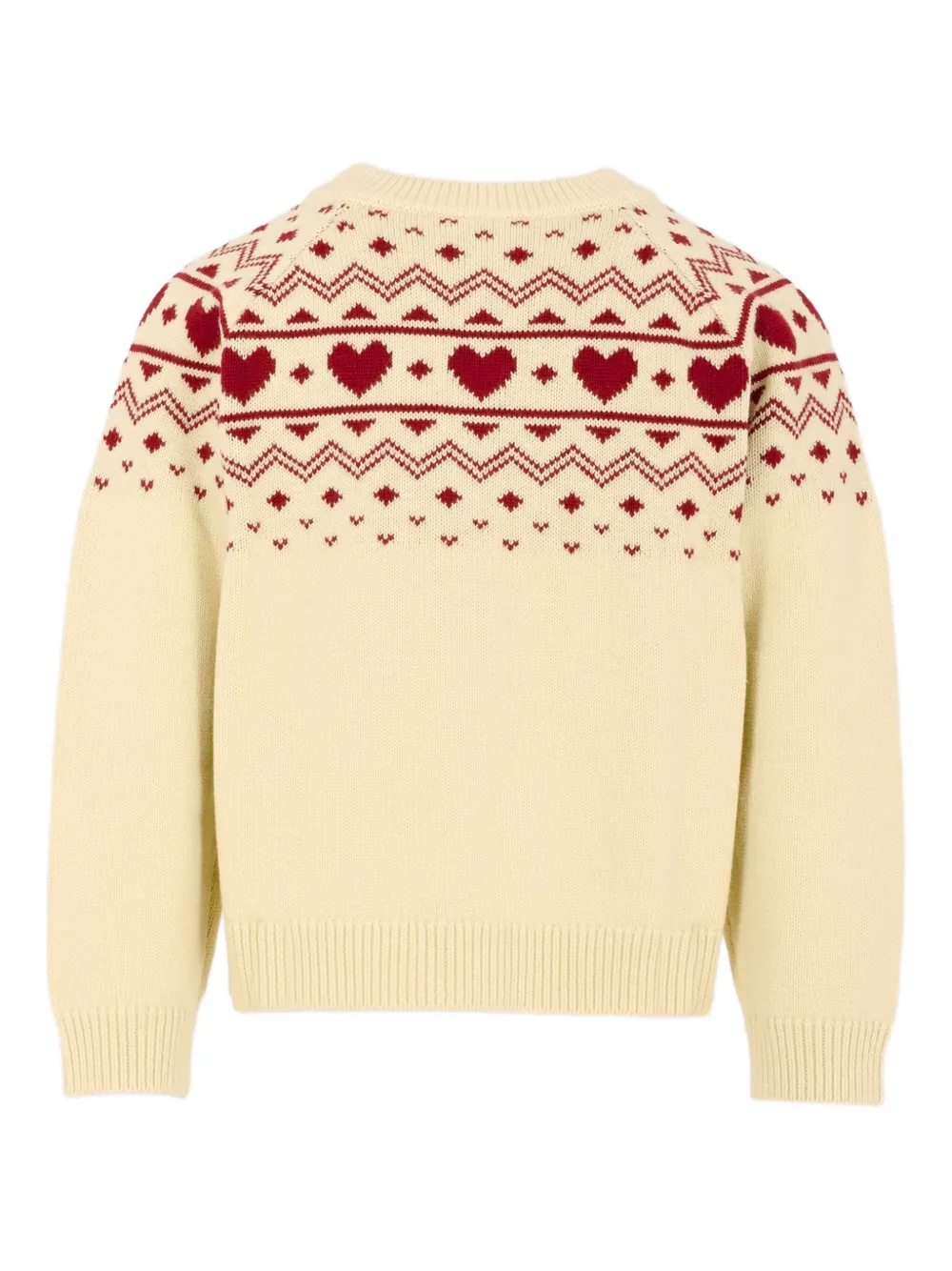 Petit Bateau Heart-pattern Button Cardigan In Neutral