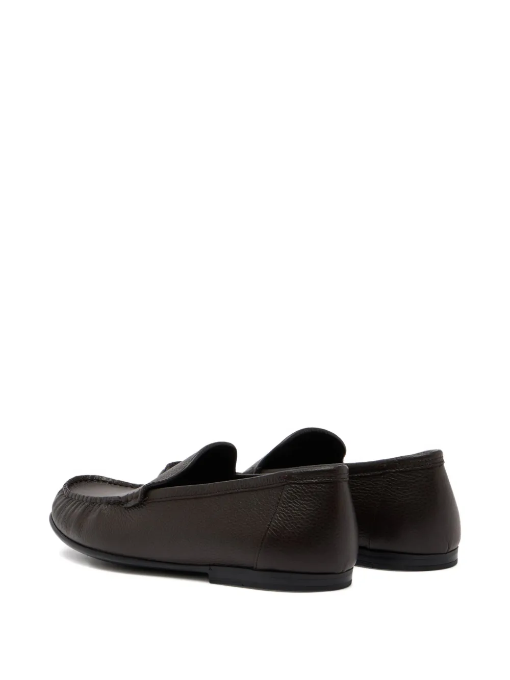 Bally Axony Grained Leather Loafers In Brown
