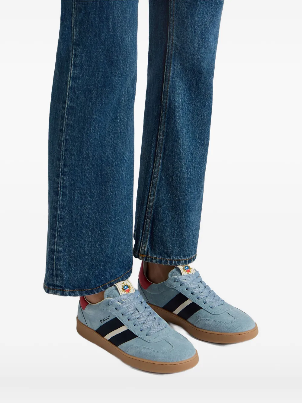 Bally Gestreepte suède sneakers Blauw