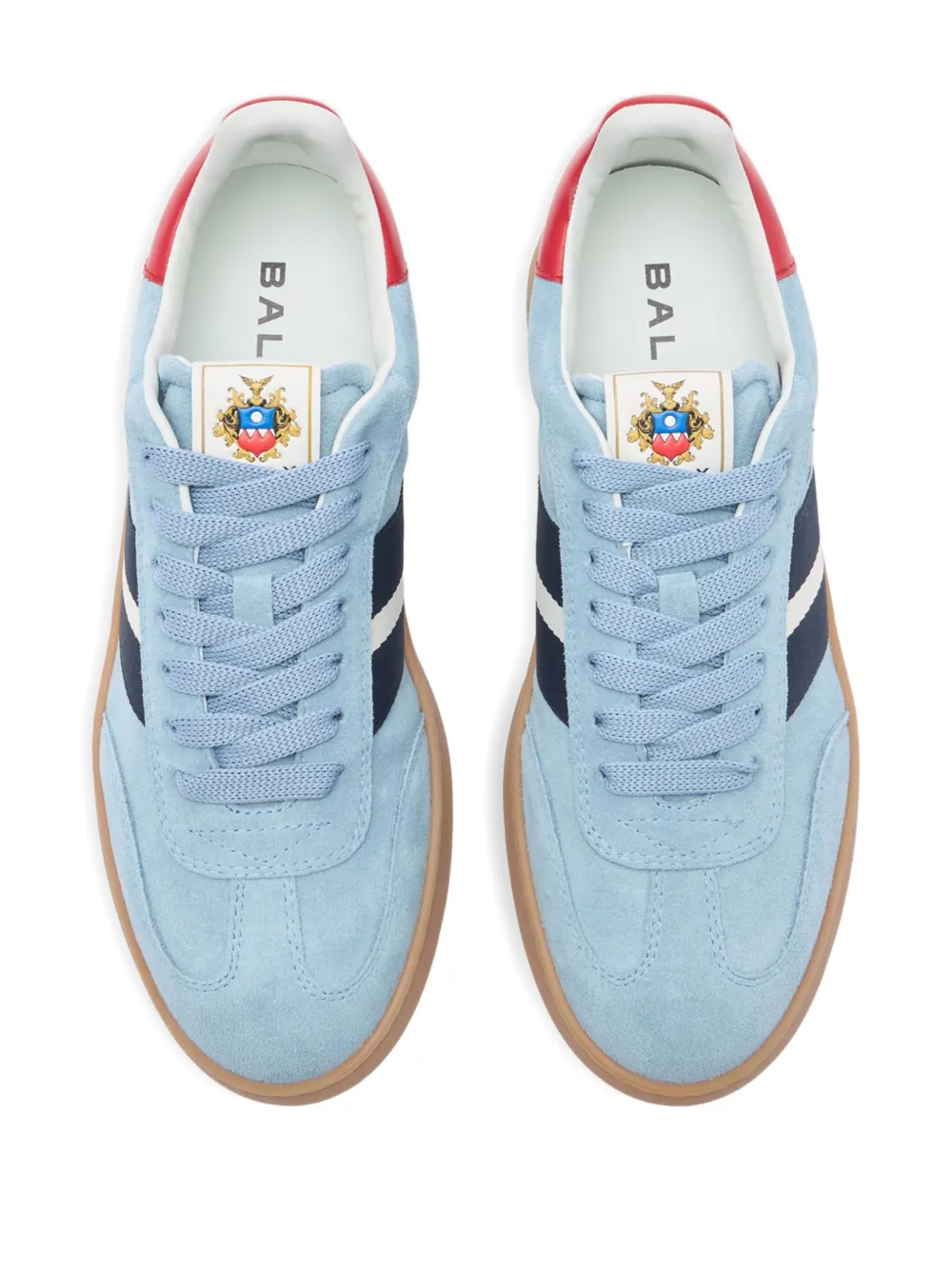 Bally Gestreepte suède sneakers Blauw